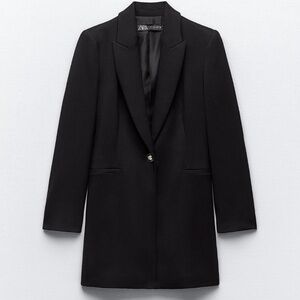 Zara Double Breasted Long Blazer